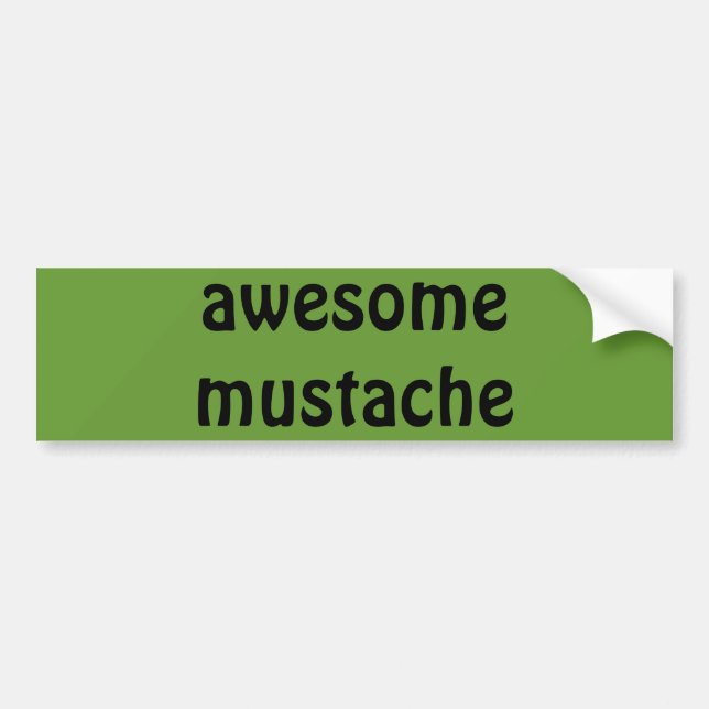 enorm mustasch bildekal (Framsidan)