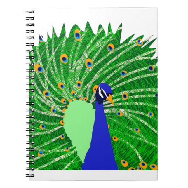 Enorm Peacock-originalkonst av Sophie-åldern 10 år Anteckningsbok (Framsidan)