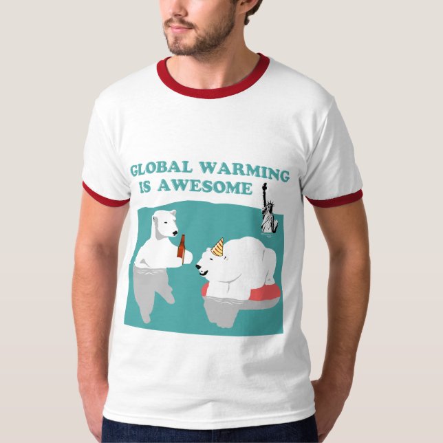 Enorm skjorta för global värme t shirt (Framsida)