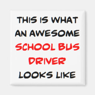 enorm skolbusschaufför magnet