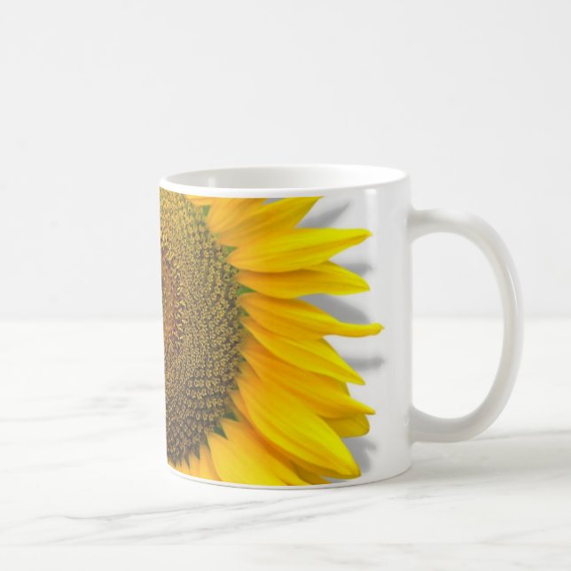 Enorm solros, hjärta inre /Mug storlek 11oz Kaffemugg (Höger)