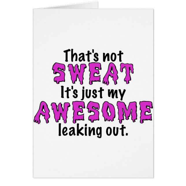 Enorm svett hälsningskort (Framsidan)