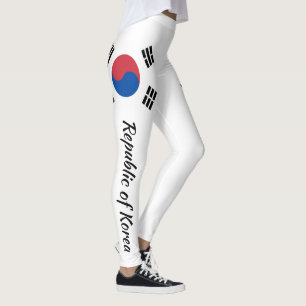 Enorm Sydkorea koreansk flagga Leggings