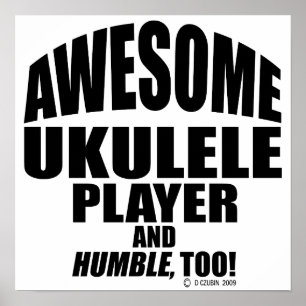 Enorm Ukulelespelare Poster