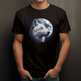 Enorm Varg och måne T Shirt