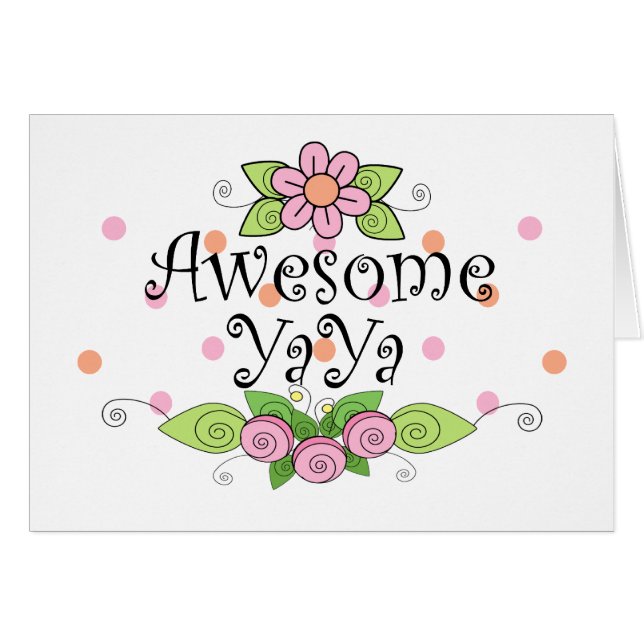 Enorm YaYa T-tröja Hälsningskort (Framsidan Horizontal)