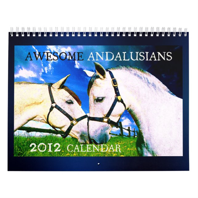 ENORMA ANDALUSIANS väggkalender för 2012 12-Månad Kalender (Omslag)