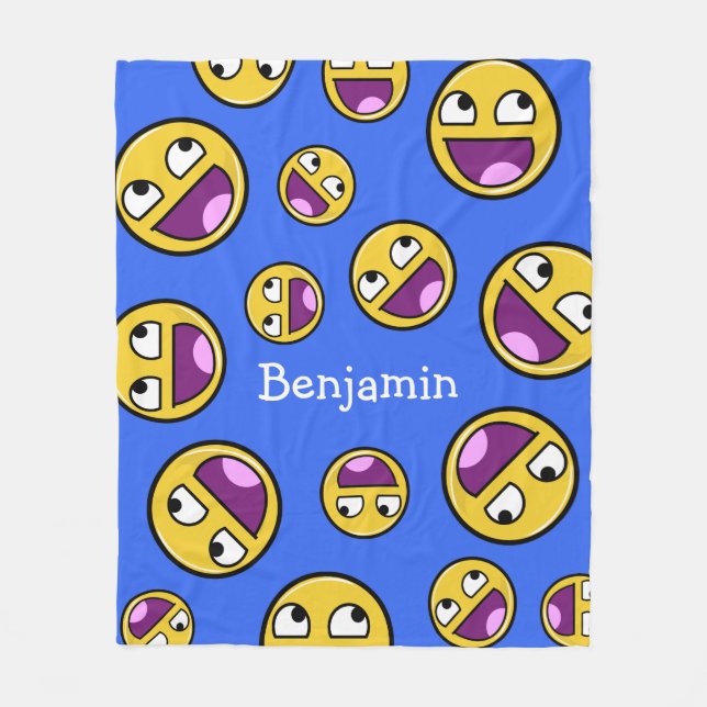 Enorma ansikteinternet Meme Fleecefilt (Framsidan)