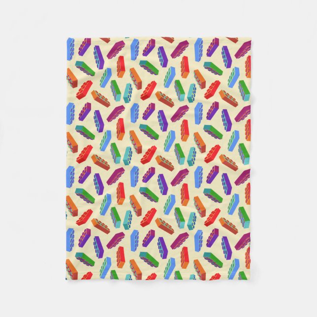 Enorma barns byggnad blockerar mönster mjuka filt (Framsidan)