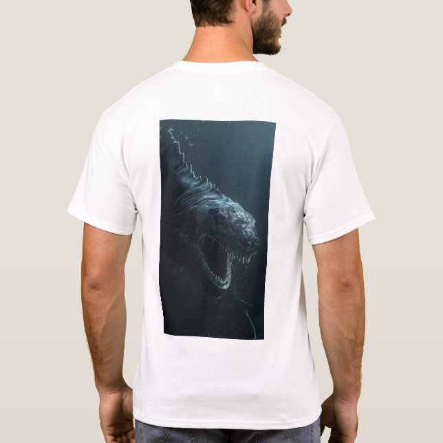 Enorma djuphavsmonster T-Shirt - 1 000 meter lång (Baksida)