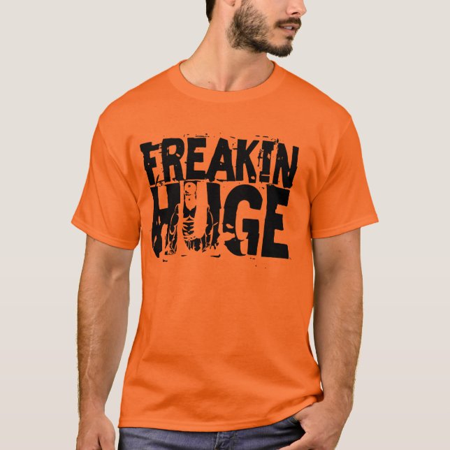 Enorma Freakin boxas gömmd text T-shirt (Framsida)