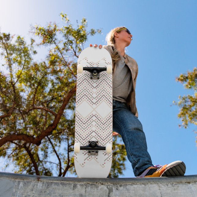 Enorma röda punkter på en vit bakgrund mini skateboard bräda 18,5 cm (Utomhus 1)