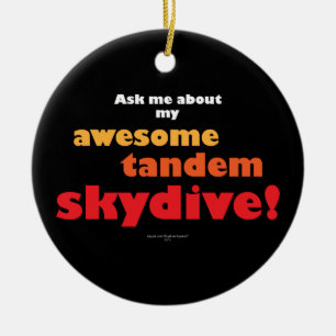 Enorma tandema Skydive Julgransprydnad Keramik