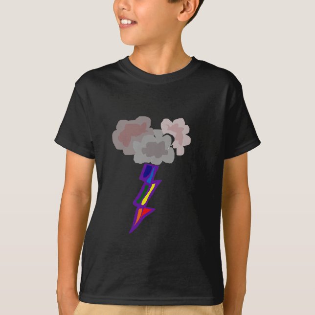 Enorma Thunderstormmoln och blixtkonst T Shirt (Framsida)