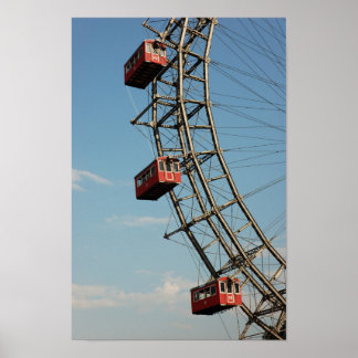 Enormous Red Ferris Wheel Poster