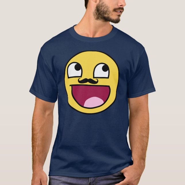 ENORMT ANSIKTE MED MUSTASCH T-SHIRT (Framsida)