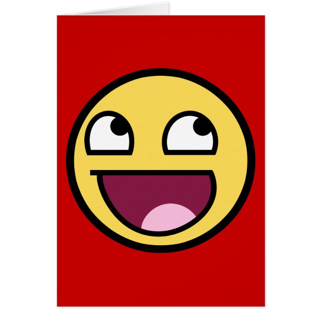 Enormt ansiktekort hälsningskort (Framsidan)