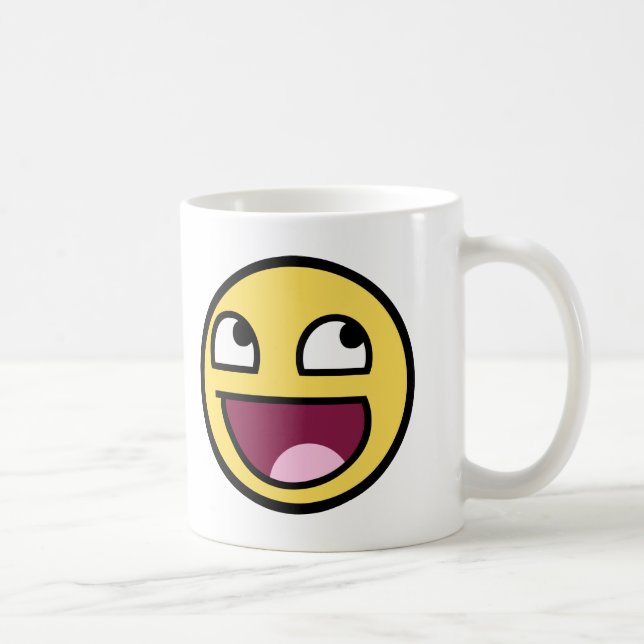 enormt /b ansikte kaffemugg (Höger)
