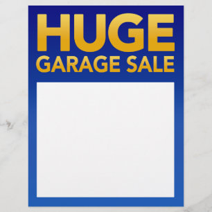 "Enormt garageförsäljning"-affischmall Reklamblad
