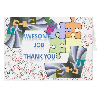 Enormt jobb hälsningskort