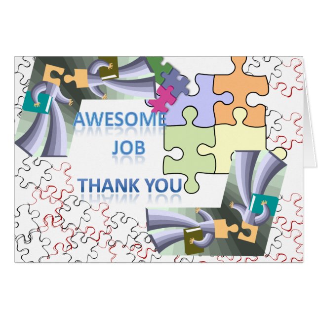 Enormt jobb hälsningskort (Framsidan Horizontal)