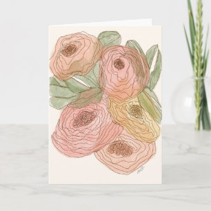 Enradiga blommor kort