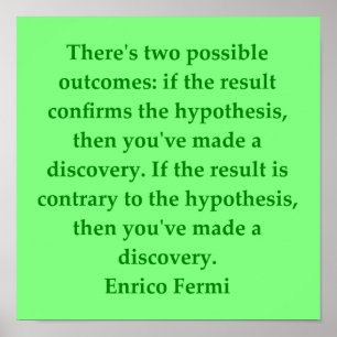 enrico fermi-citat poster