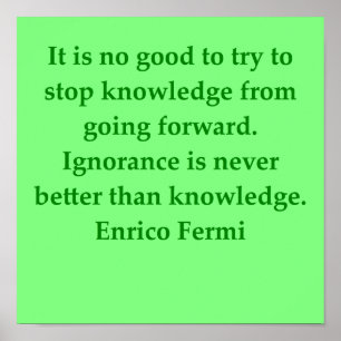 enrico fermi-citat poster
