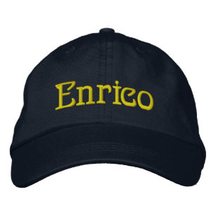 ENRICO Male Namn Designer Cap Broderad Keps