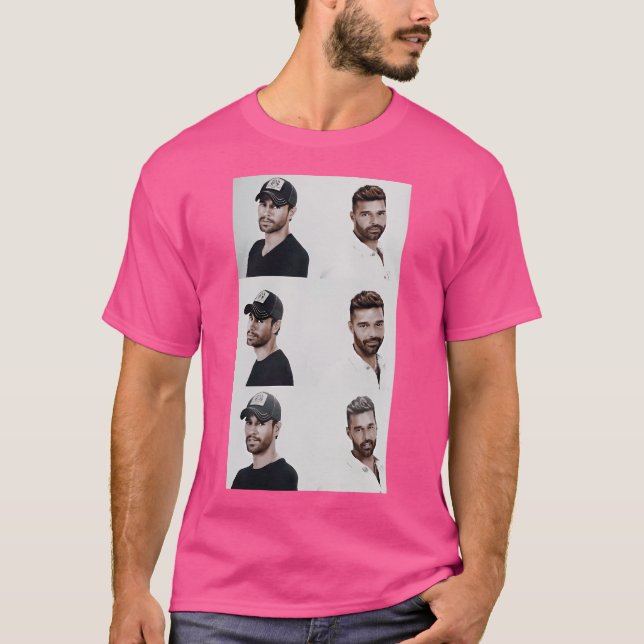 Enrique Iglesias Ricky Martin T Shirt (Framsida)