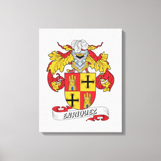 Enriquez Family Crest Canvastryck (Framsida)