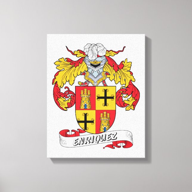Enriquez Family Crest Canvastryck (Framsida)