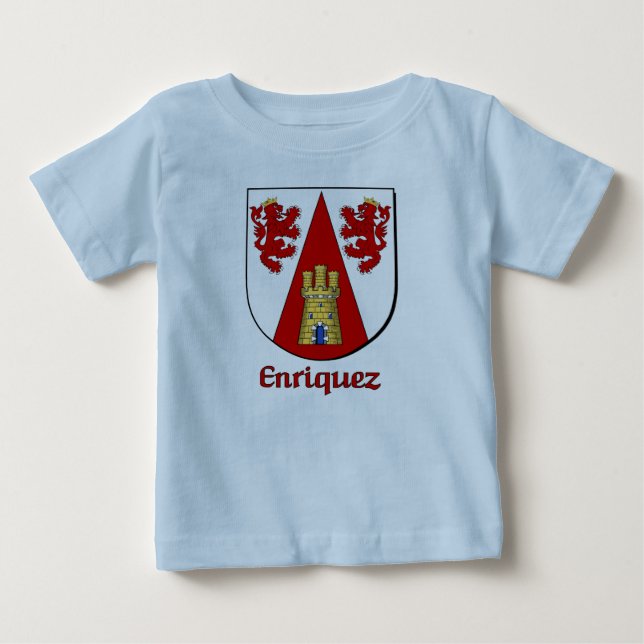 Enriquez Family Shield Infant Organic Creeper T-shirt (Framsida)