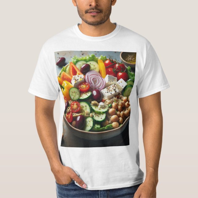Ensalada Mediterránea fresca y deliciosa  T Shirt (Framsida)