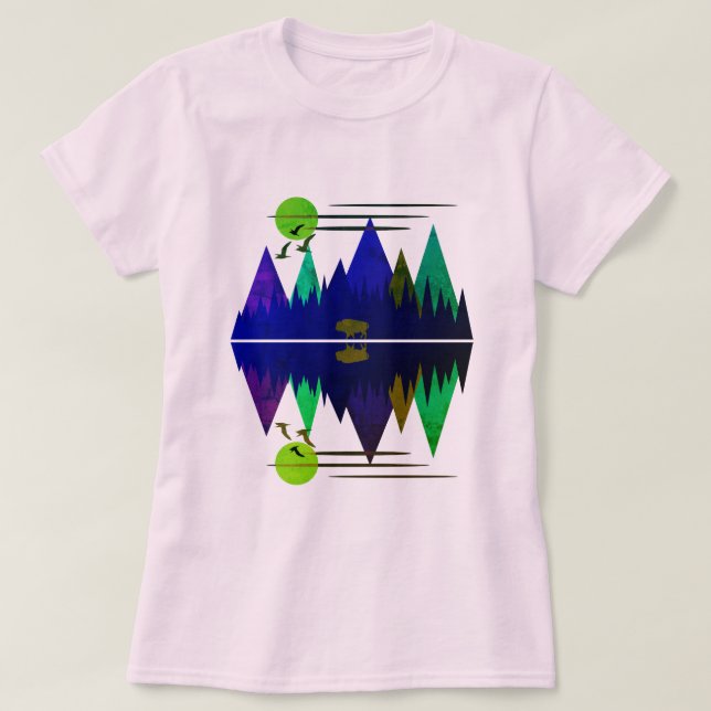 Ensam Bison #2 Tee Shirt (Design framsida)