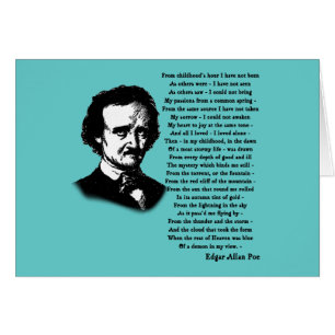 ENSAM Edgar Allan Poe dikt Hälsningskort