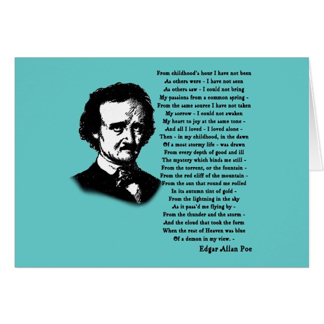 ENSAM Edgar Allan Poe dikt Hälsningskort (Framsidan Horizontal)