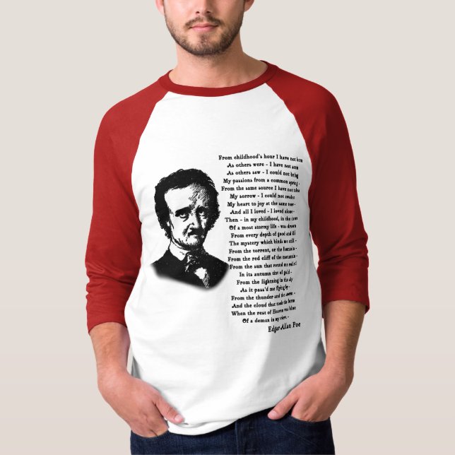 ENSAM Edgar Allan Poe dikt Tee Shirt (Framsida)
