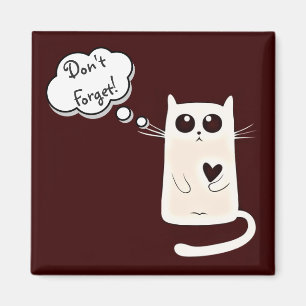Ensam hjärtakatt magnet