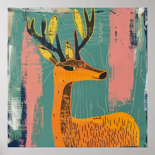 Ensam hjort 🦌 poster (Framsidan)