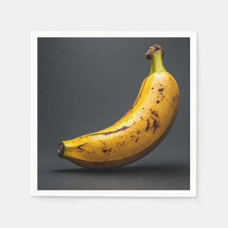 Ensam isolerad banan och dess skugga pappersservett