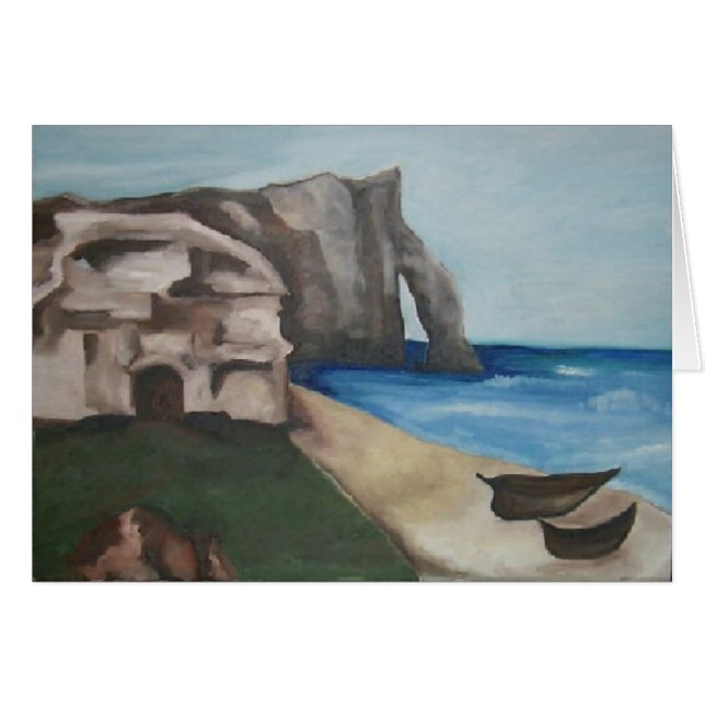 Ensam kust hälsningskort (Framsidan Horizontal)