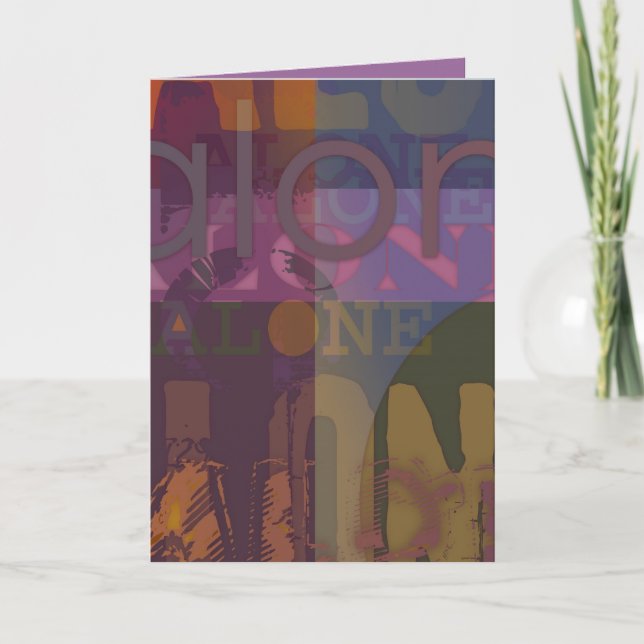 Ensam NR-gratulationskort 3 Kort (Framsida)