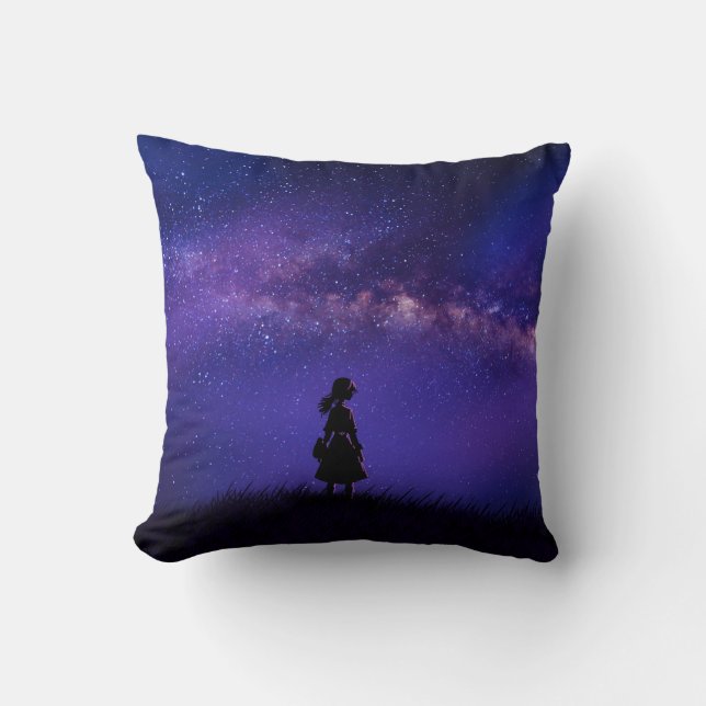 Ensam och Starry Night Kudde (Framsida)