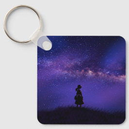 Ensam och Starry Night Nyckelring