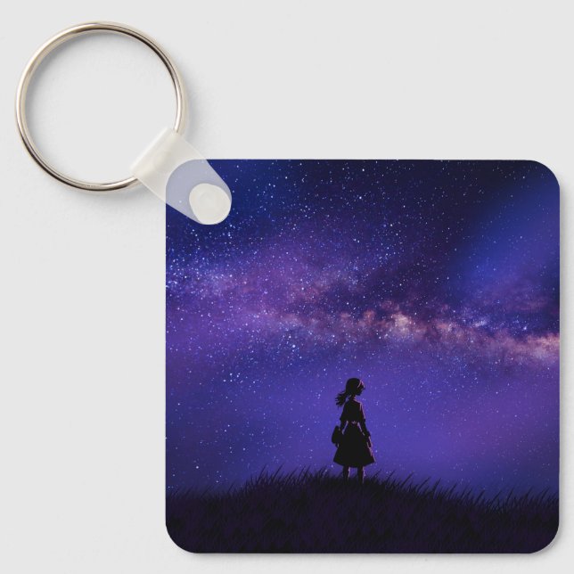 Ensam och Starry Night Nyckelring (Framsida)