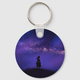 Ensam och Starry Night Nyckelring