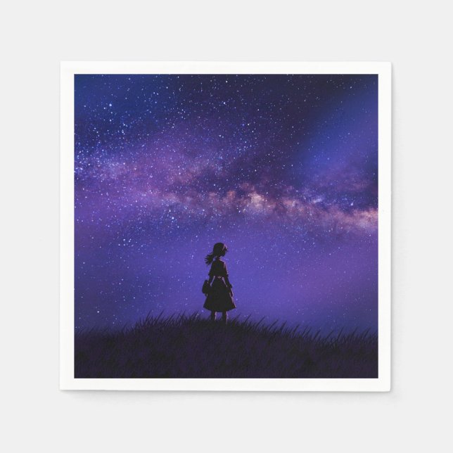 Ensam och Starry Night Pappersservett (Framsidan)