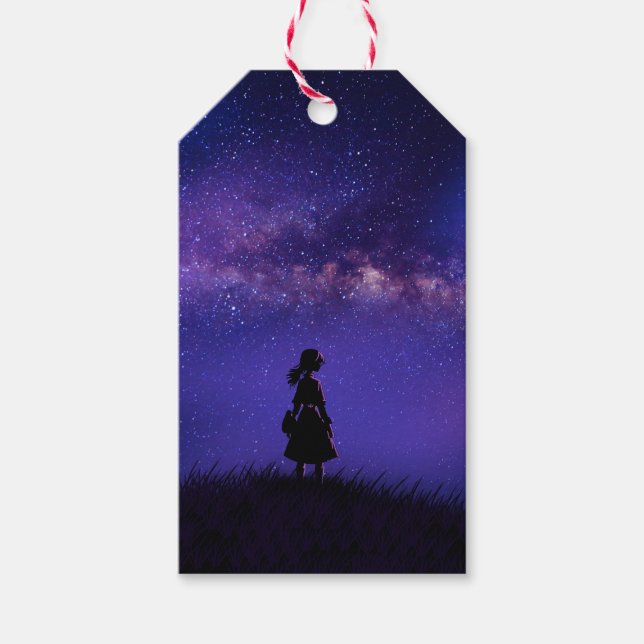 Ensam och Starry Night Presentetikett (Framsidan)