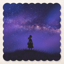 Ensam och Starry Night Underlägg Papper